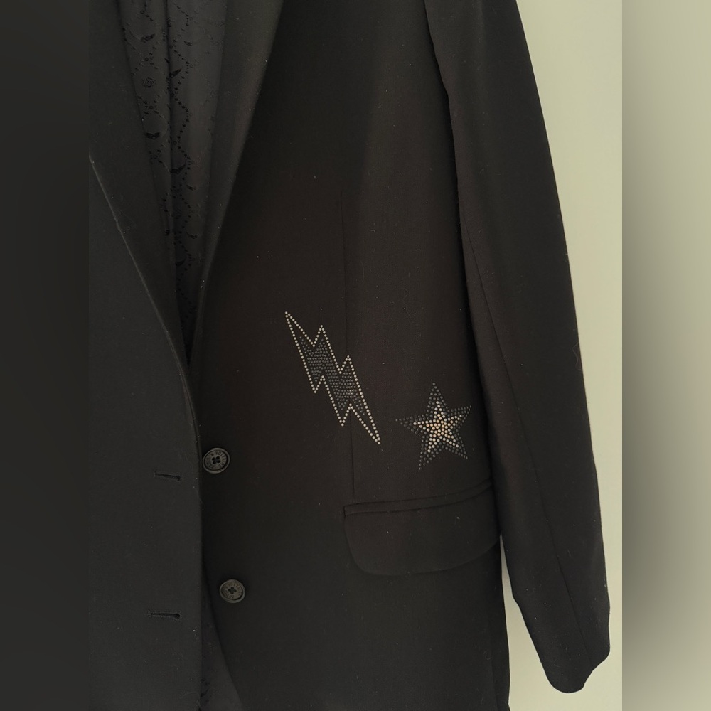 Zadig & Voltaire Black Blazer with Silver Embroidery - Picture 8 of 8